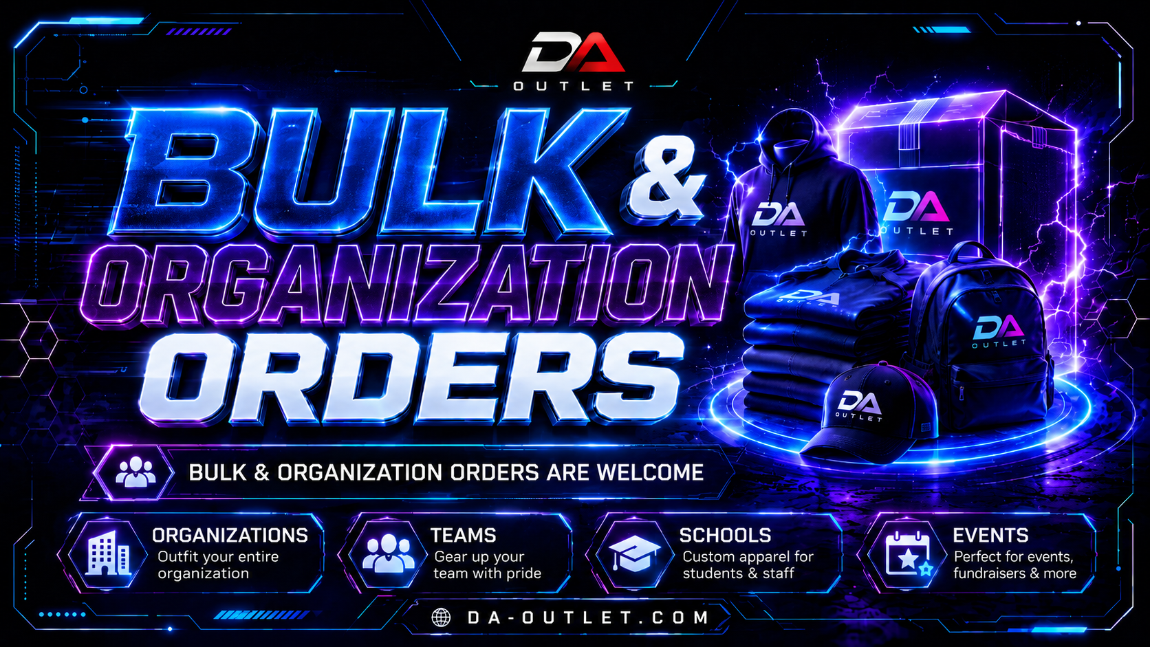 Bulk and Organization Orders Are Welcome at DA Outlet