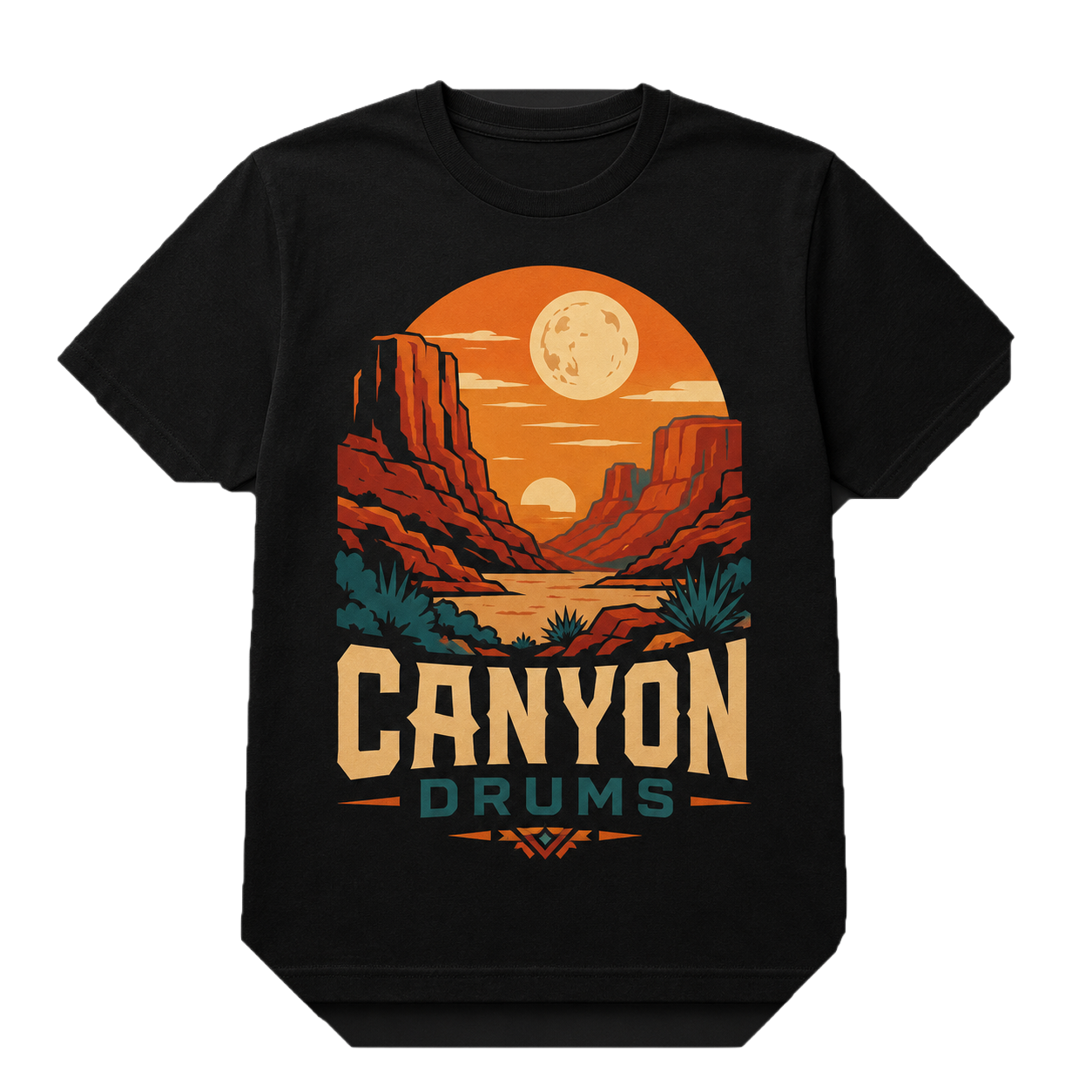 Canyon Drums custom T-shirt template